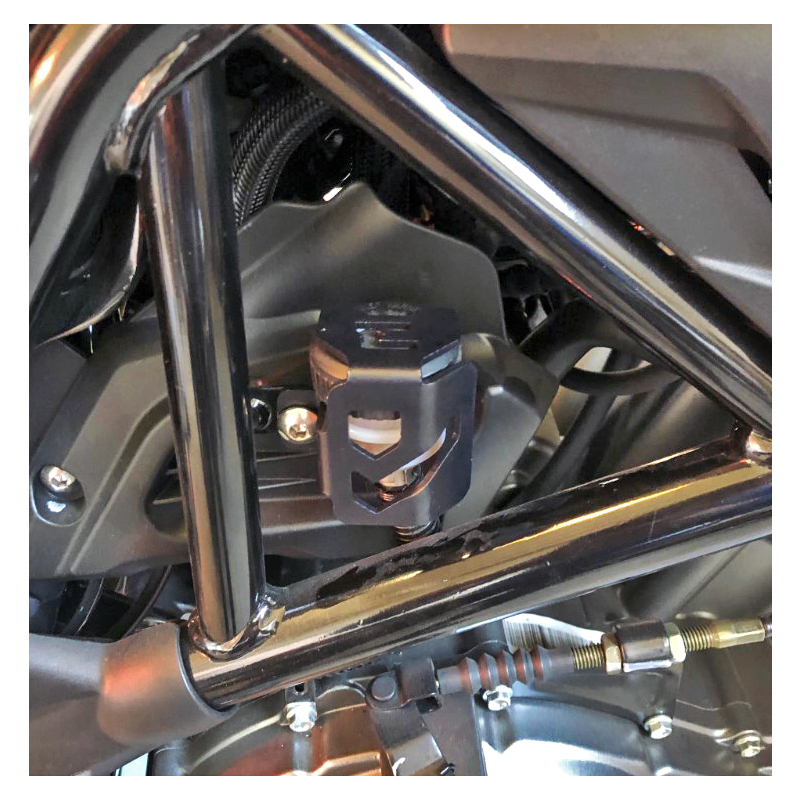 Bremsflussigkeitsbehalters schutz Benelli TRK 502 X hinten MyTech schwarz
