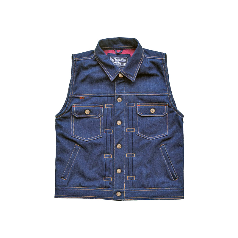 13 And a Half Vest 13 1/2 Rain Splitter denim