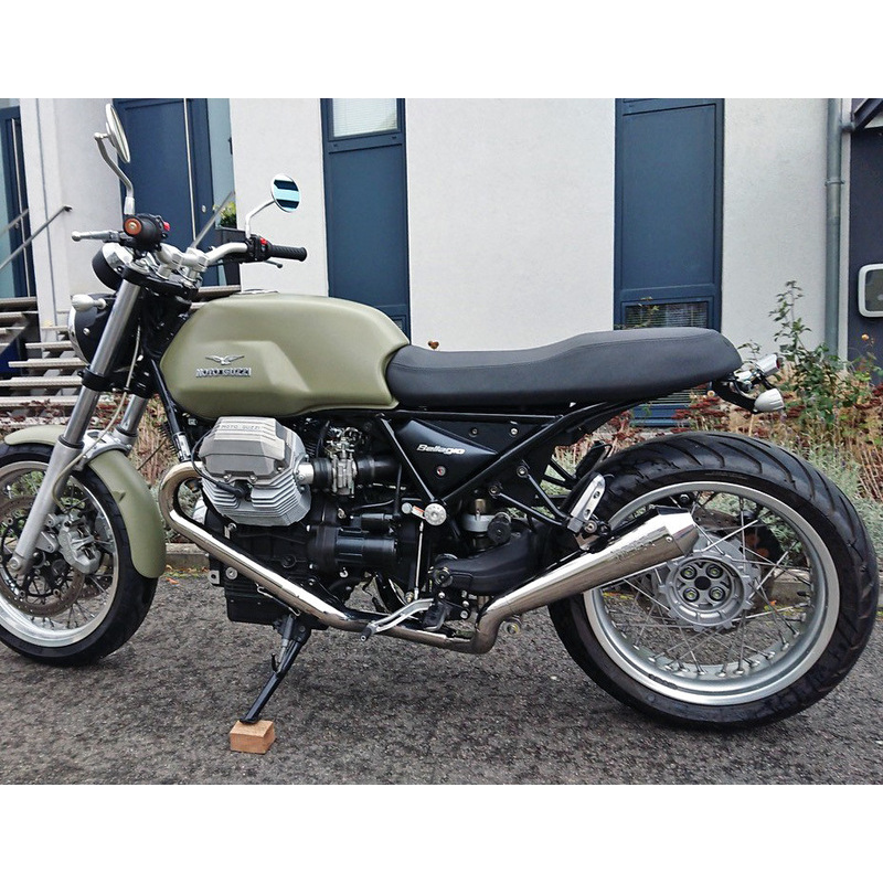 sistema de escape moto guzzi bellagio 940 ie mass cafe racer 2-1