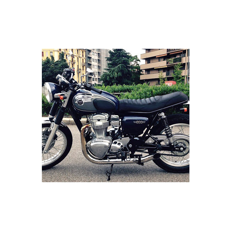 sistema de escape kawasaki w 800 e4 mass hot rod 2-2