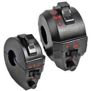 Juego interruptor manillar 22mm Classic negro