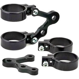 Headlight bracket side mounting LSL Cafe Racer extra short black pair